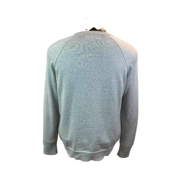 Banana Republic Italian Merino Baruffa Wool Crewneck Sweater Mens Medium Gray - Picture 4 of 8